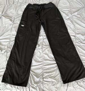 Cherokee Workwear Scrub Pants Women Set of 5 Black Medium Straight Leg